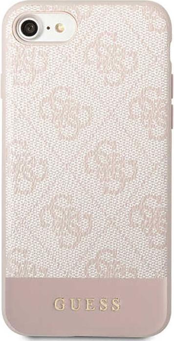 Image du produit Guess GUHCI8G4GLPI iPhone 7/8/SE 2020/ 2022 rose/pink hard case 4G Stripe Collection (Apple iPhone SE, Apple iPhone 8, Apple iPhone 7)