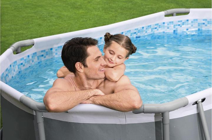 Produktbild Bestway Steel Pro MAX Frame Pool Set mit Filterpumpe 305 x 200 x 84 cm, oval (305 x 200 x 84 cm)