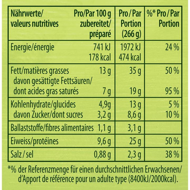 Nährwerte und Zutaten Knorr Trockensauce (33 g)
