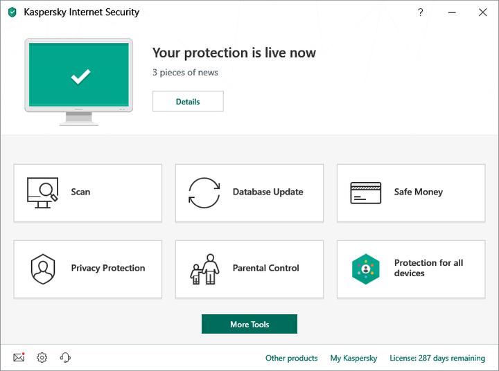 Produktbild Kaspersky Internet Security 2019 (5 User, 12 Monate)