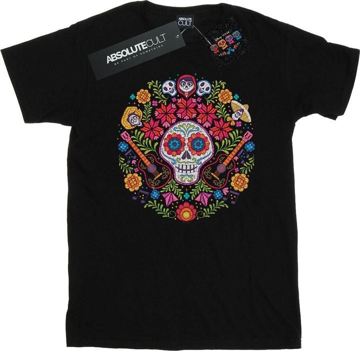 Disney Coco Embroidered Skull Print TShirt (4XL)
