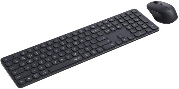 Productafbeelding Rapoo Draadloze multimodus bureauset 9810M, QWERTZ, donkergrijs (00228039) (NL, Draadloze)