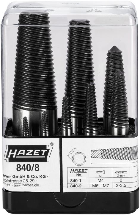 Produktbild HAZET Schraubenausdreher Satz 840/8 ∙ Anzahl Werkzeuge: 8