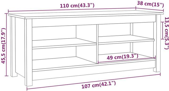 Produktbild VidaXL Ariah (110 x 38 x 45.5 cm)