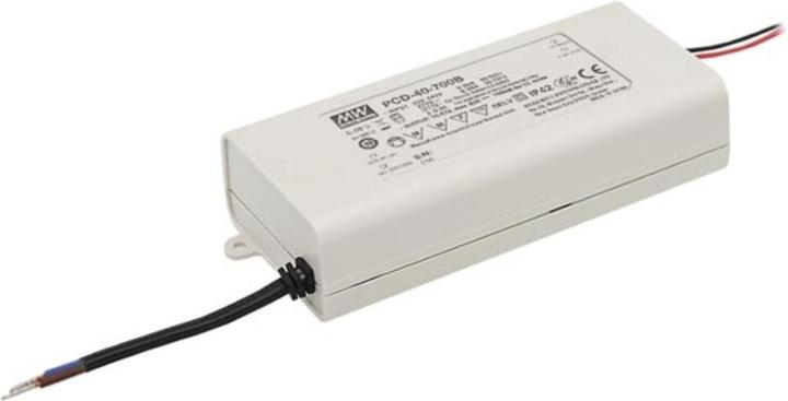 Image du produit MeanWell DISTRIBUTEURS LED - CONSTANT - DIMMABLE - 1 SORTIE - 700 mA - 40 W