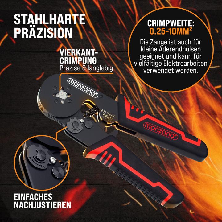 Produktbild Monzana Crimpzange + Aderendhülsen Set (55 mm)