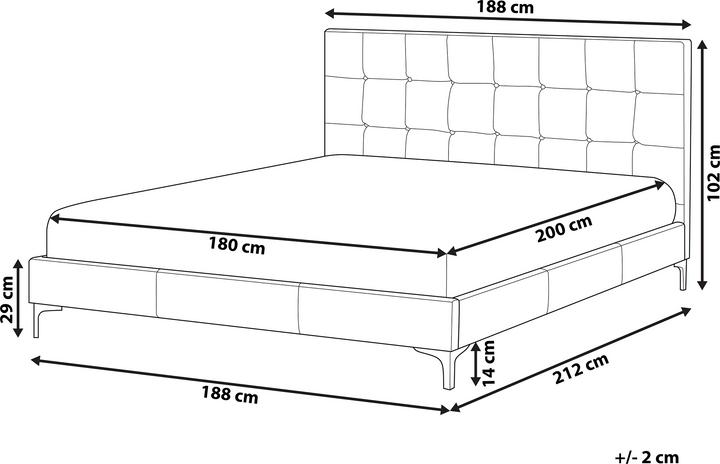Actual product image Beliani Ambert (180 x 200 cm)