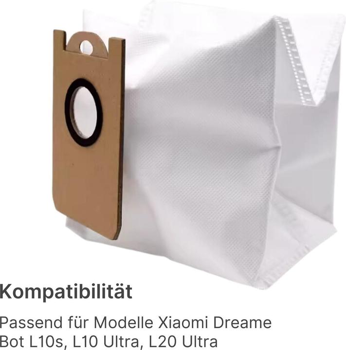 Image du produit Hermex Sacs à poussière alternatifs pour Xiaomi Dreame Bot L10s L10 Ultra L20 Ultra (4 x)