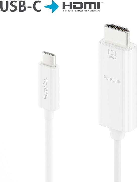 Actual product image Purelink Cable IS2200-015 USB Type-C - HDMI, 1.5 m, White (1.50 m, USB Type C, HDMI)