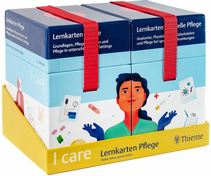 I care Lernkarten Pflege – Set (im Schuber) (German, Jasmine Beautiful, Walter Anton, 2024)