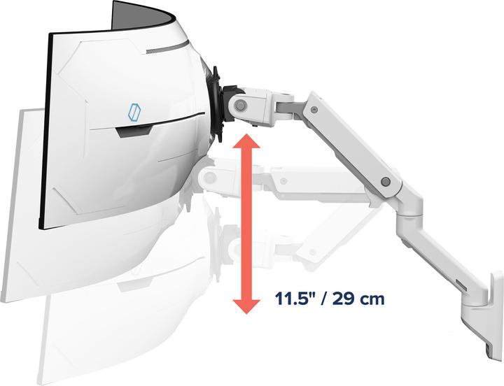 Actual product image Ergotron HX Arm With Very Heavy Duty Pivot Wall Mount White (Wall, 57.01")