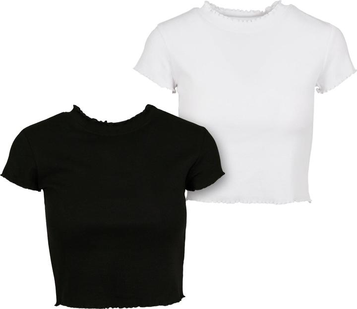 Produktbild Urban Classics Ladies Cropped Rib Tee 2-Pack (XXL)