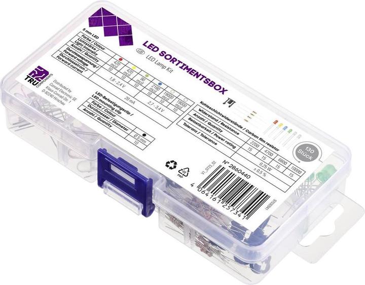 Produktbild Tru Components LED bedrahtet Rot, Gelb, Blau, Gelb-Grün, Warmweiss, Kaltwe