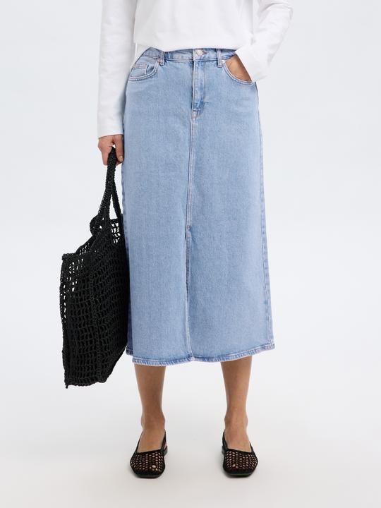 Image du produit Selected Femme Hellblauer Midi Jeansrock (40)