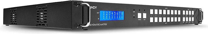 Actual product image Lindy 8x8 HDMI 18G Matrix with Video Wall Scaling