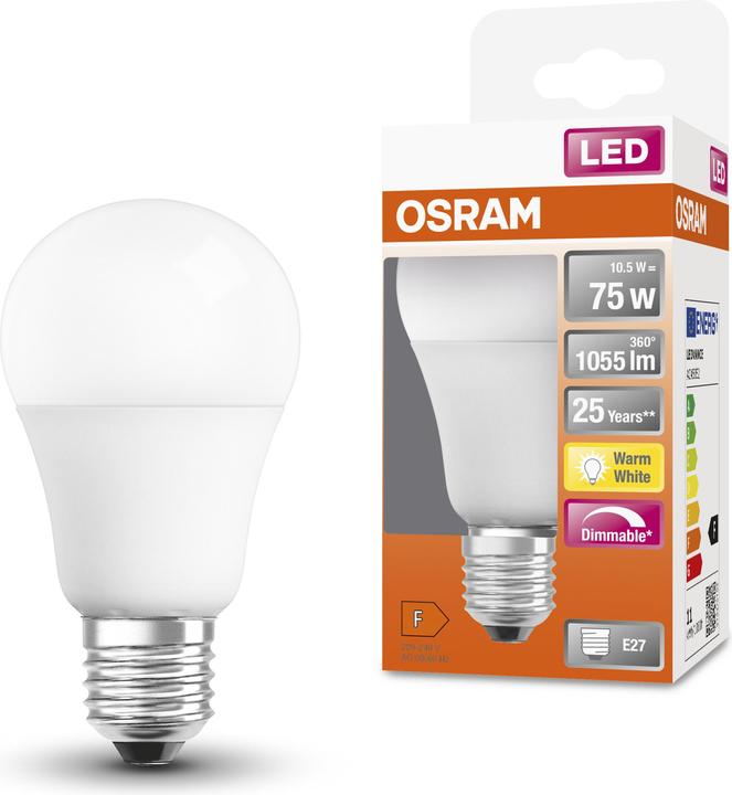 Actual product image Osram Superstar Classic A (E27, 75 W, 1055 lm, 1 x, F)
