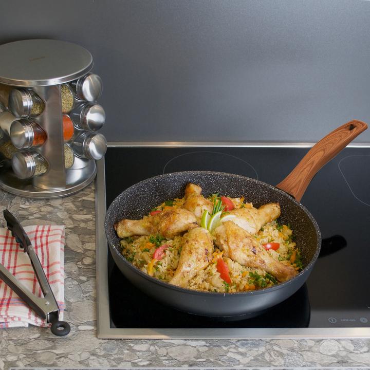 Actual product image Stoneline Back to Nature Schmorpfanne 28 cm, Made in Germany (28 cm, Casserole + Stewpot, Aluminium)