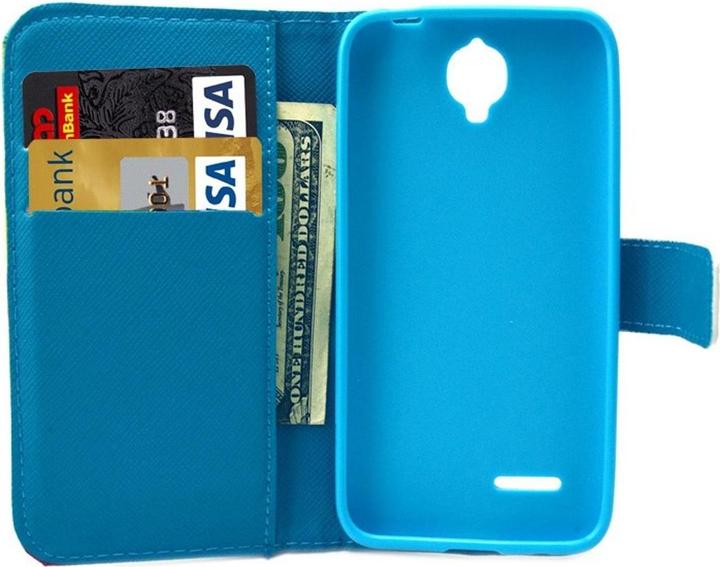 Produktbild König Design Handyhülle Tasche für Handy Alcatel OneTouch Fire E Schriftzug Laugh / Lachen Grün (Alcatel One Touch Fire)