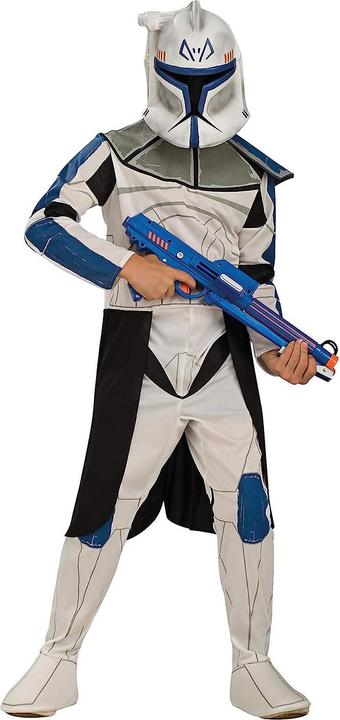 Produktbild Rubies Star Wars Blauer Clone Trooper Rex Kostüm für Kinder (122, 128)