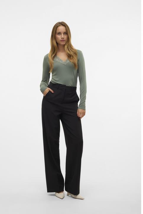 Actual product image Vero Moda Vmrosa Ls V-Neck Lace Top Ga Jrs Noos (XL)
