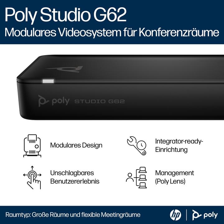 Image du produit HP Poly Studio G62 PoE+Adpt GSA/TAA