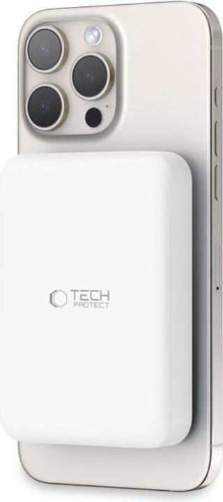 Immagine prodotto Tech-Protect LifeMag PB11 Powerbank con porta USB-C MagSafe 10000mAh 15W - bianco + cavo USB-C (10000 mAh, 15 W)