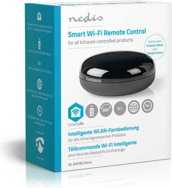 Produktbild Nedis WLAN Smart Universal Fernbedienung WIFIRC10CBK (Universal Fernbedienung, Infrarot, WLAN)
