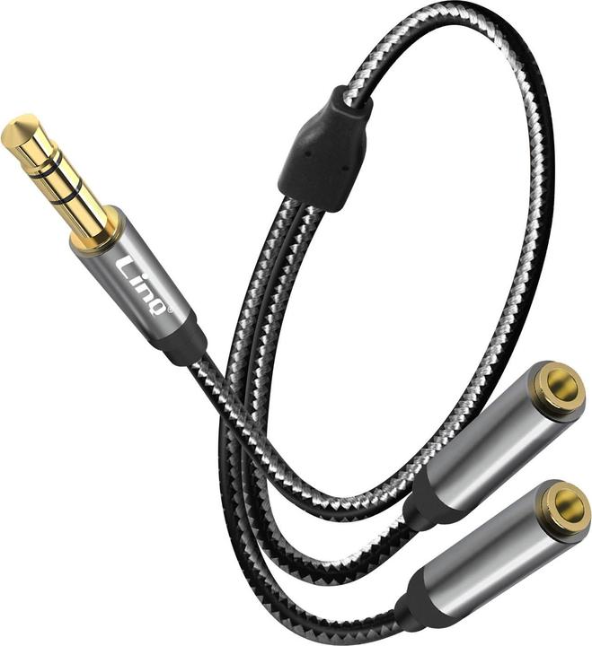 Image du produit LinQ Prise jack 3,5 mm mâle vers 2x prise jack 3,5 mm femelle (Jack 3.5mm, Jack 3.5mm)