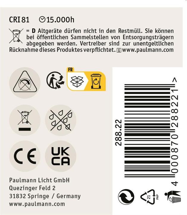 Actual product image Paulmann Pin base (GY6.35, 3.50 W, 300 lm, 3 x, G)