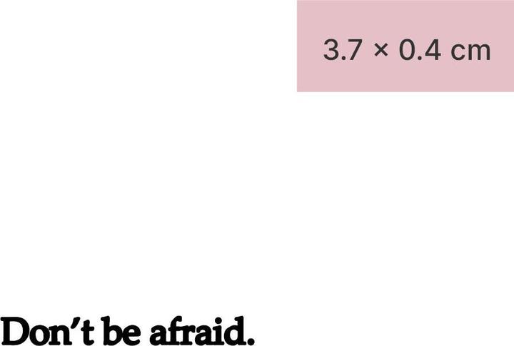Produktbild minink Temporäres Tattoo – Don't be afraid