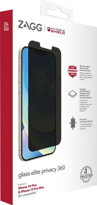 Actual product image Zagg Glass Elite Privacy 360 (1 Piece, Apple iPhone 13 Pro Max)