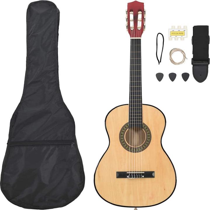 Produktbild VidaXL Gitarrenset (Konzertgitarre, Nylon, Lindenholz, Hartplastik)