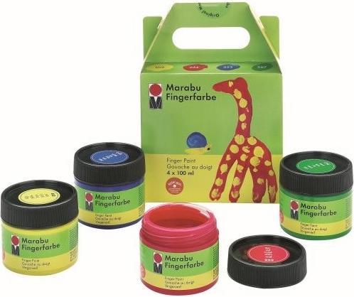 Image du produit Marabu Peinture au doigt (Jaune, Vert, Bleu, Rouge, 100 ml)