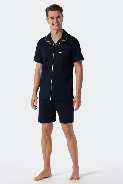 Produktbild Schiesser Pyjama "Fine Interlock" marine (M)