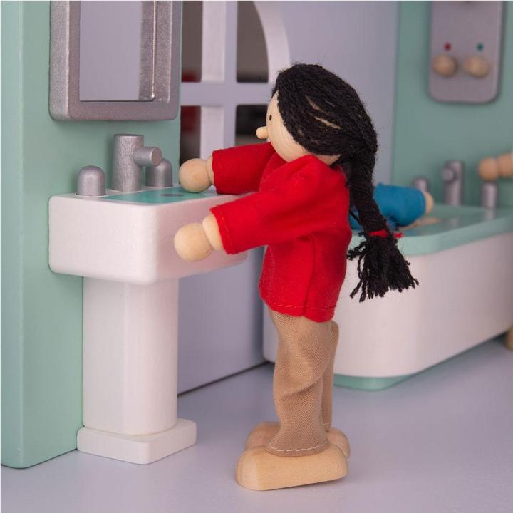 Produktbild Bigjigs Tidlo Holz-Puppenhausmöbel Badezimmer, 3-teilig.