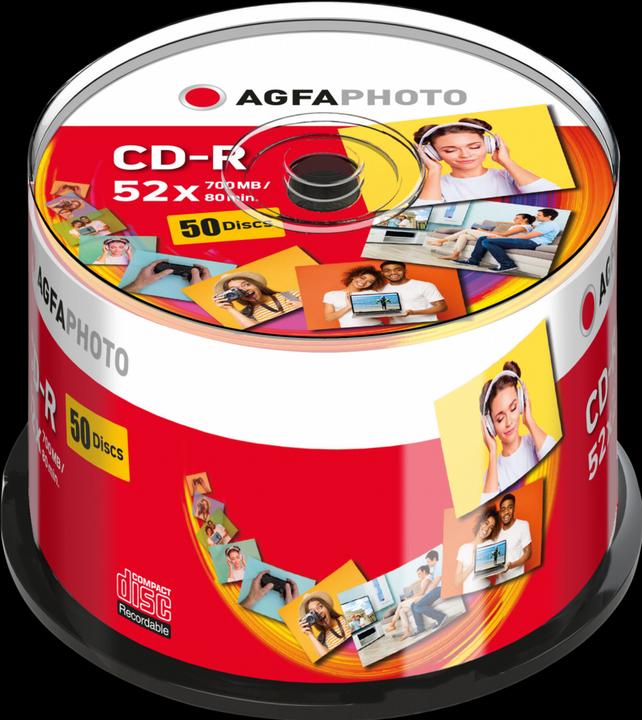 Image du produit AGFAPHOTO 1x50 CD-R 80 / 700MB 52x Speed, Cakebox (50 x)