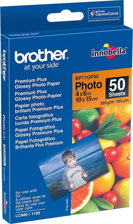 Actual product image Brother Premium Plus Glossy (260 g/m², 10 x 15 cm, 50 x)