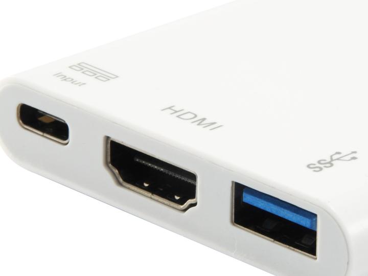 Actual product image equip USB type C to (USB-C, 3 Ports)