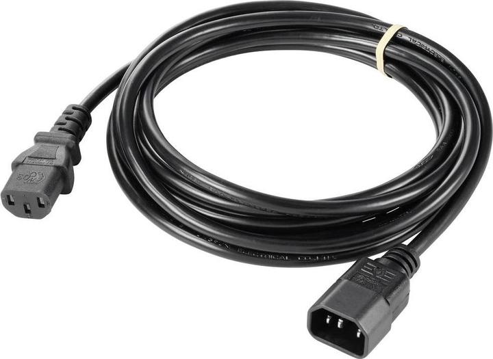 Produktbild Sygonix SY-5243894 Kaltgeräte Kabel Verlängerung Schwarz 5.00 m (5 m, C14)