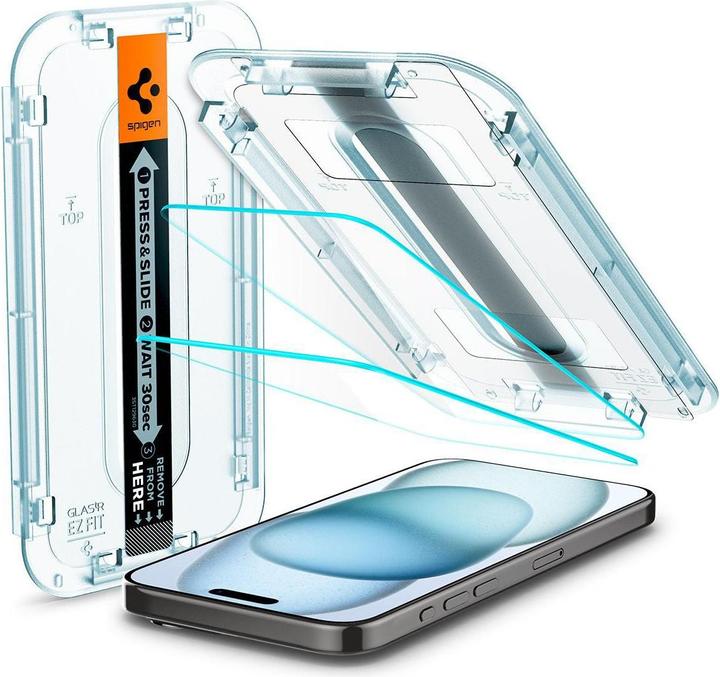 Image du produit Spigen Glas.TR EZ Fit (2 pièce(s), Apple iPhone 15)