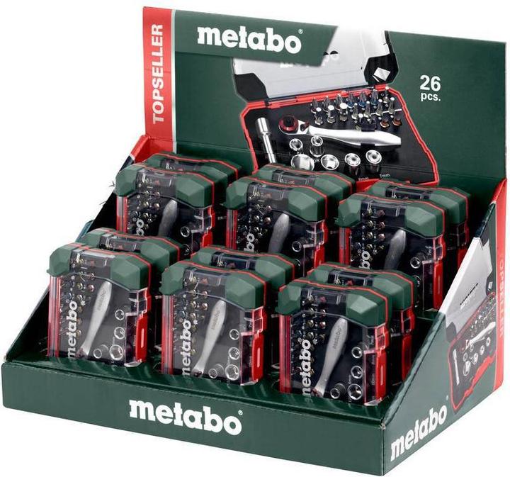 Image du produit Metabo BitBox et jeu à cliquet (Croix Phillips PH M1, Croix Phillips PH M2, Croix Phillips PH M3, Croix Pozidriv PZ M1, Croix Pozidriv PZ M2, Croix Pozidriv PZ M3, Hexagone (hexagonal) M3, Hexagone (hexagonal) M4, Hexagone (hexagonal) M5, Hexagone (hexagonal) M6, Six pans creux TX M10, Six pans creux TX M15, Six pans creux TX M20)