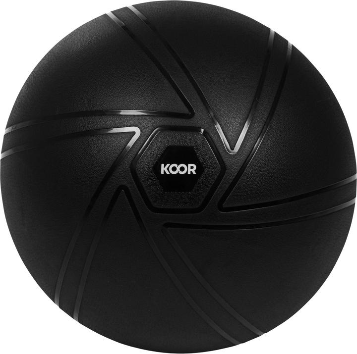 Koor Balle de gymnastique 75 cm, noire (75 cm)