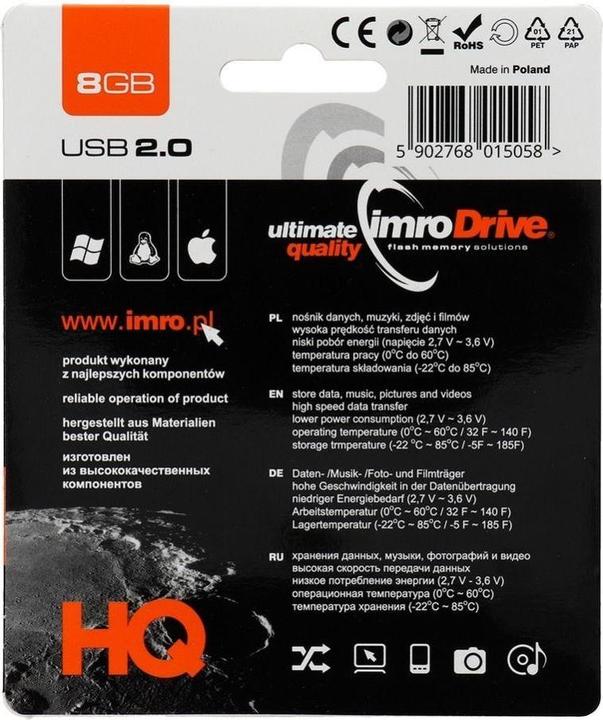 Productafbeelding IMRO AXIS/8G USB Flash Drive USB Type-A 2.0 (128 GB, USB-A)