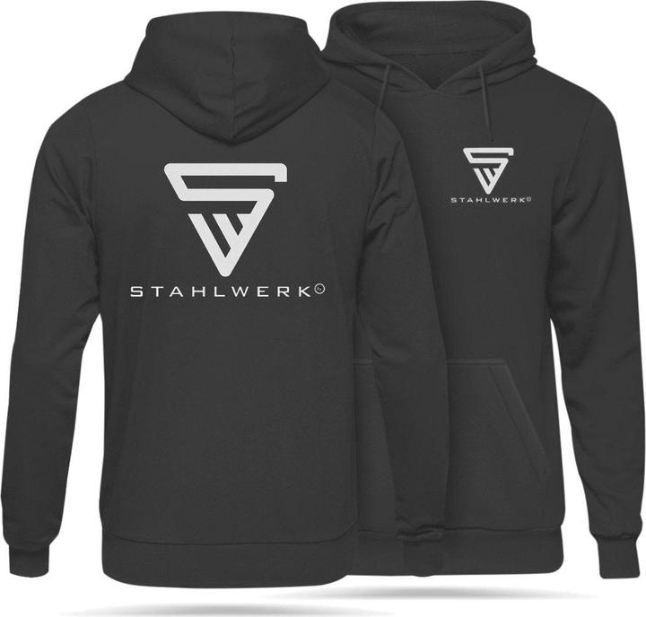 Immagine prodotto Stahlwerk Felpa con cappuccio nera con cappuccio taglia L 100% cotone (L)
