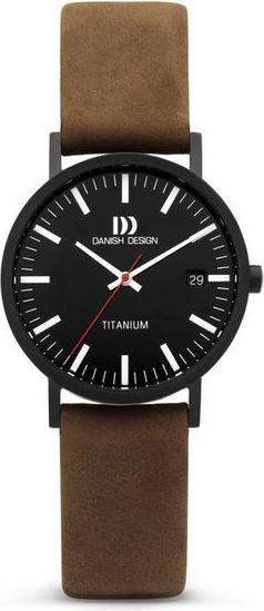 Danish Dänisches Design Rhein Medium Watch - Dänisches Design Menschen Watch - Schwarz - Durchmesser 35 mm (35 mm)