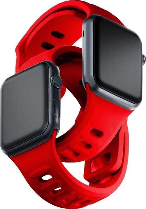 Produktbild 3MK Silicone Watch Strap czerwony/red dla Apple Watch 42/44/45/49mm (Edelstahl, Silikon)