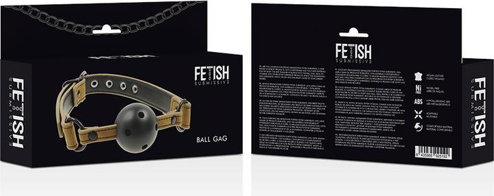 Image du produit Fetish submissive Bâillon de bal avec cuir végétalien