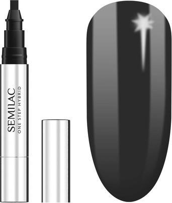 Actual product image Semilac One Step Hybrid The Black 3ml S190 universal (The Black, UV gel varnish)