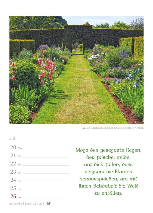 Image du produit Harenberg Irische Segenswünsche Wochenkalender 2026 - mit Zitaten (Couverture rigide, Allemand)