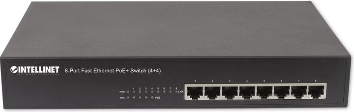 Produktbild Intellinet 8-Port Fast Ethernet PoE+ Switch 4 x PoE IEEE 802.3at/af Power-over-Ethernet Ports 4 x Standard R... (8 Ports)